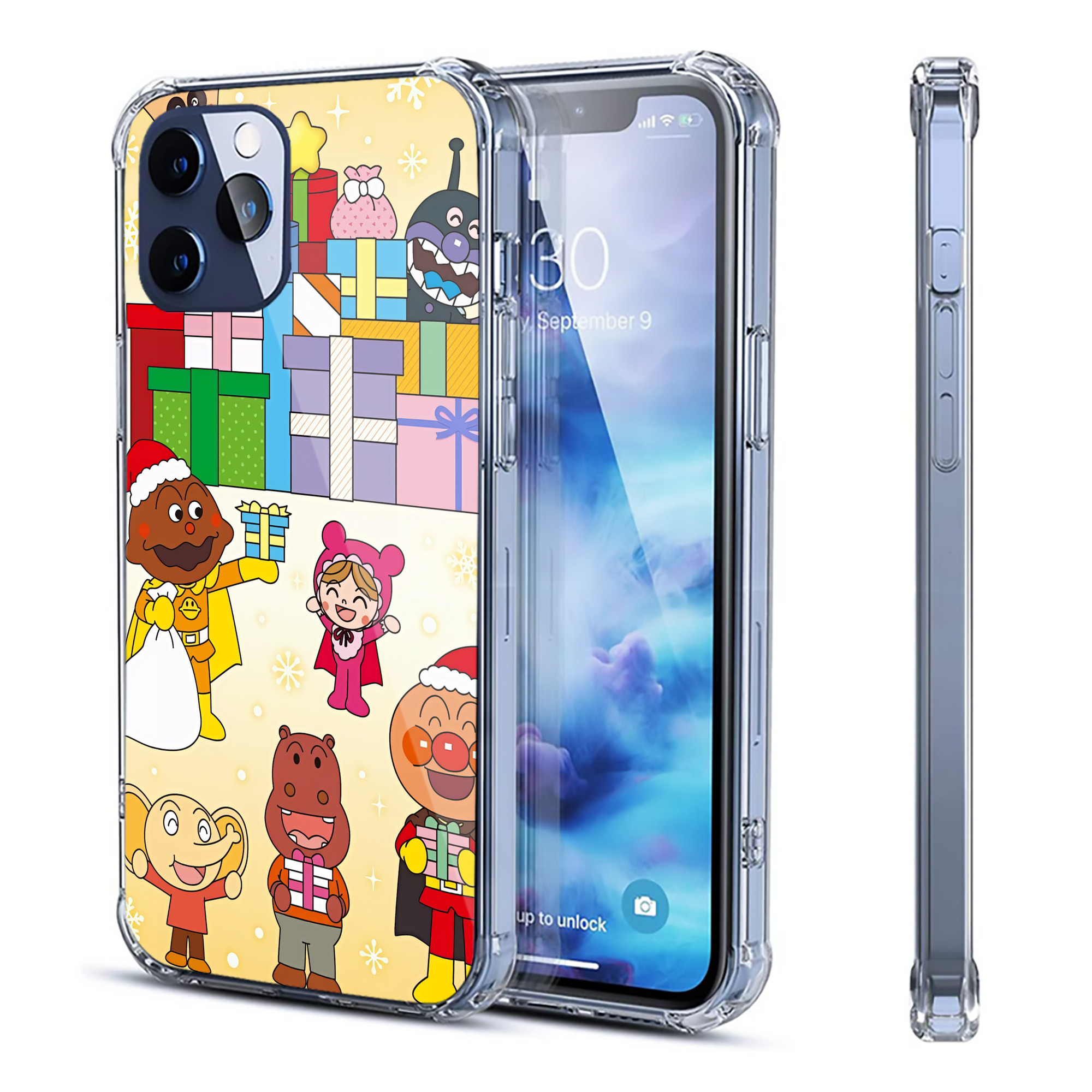 （画像用） アンパンマン Anpanman 【iPhone 12シリーズ対応】透明スマホケース（クリアソフトケース）